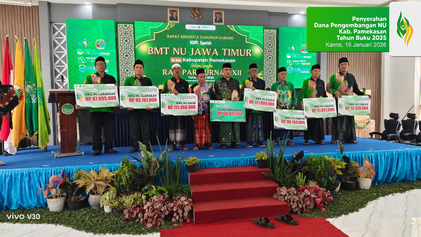 Penyerahan Dana Pengembangan NU Kab. Pamekasan